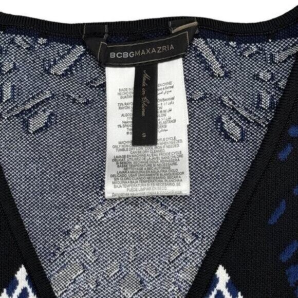 BCBGMaxAzria Gari Jacquard Bodycon Dress Womens Size Small - Picture 3 of 6